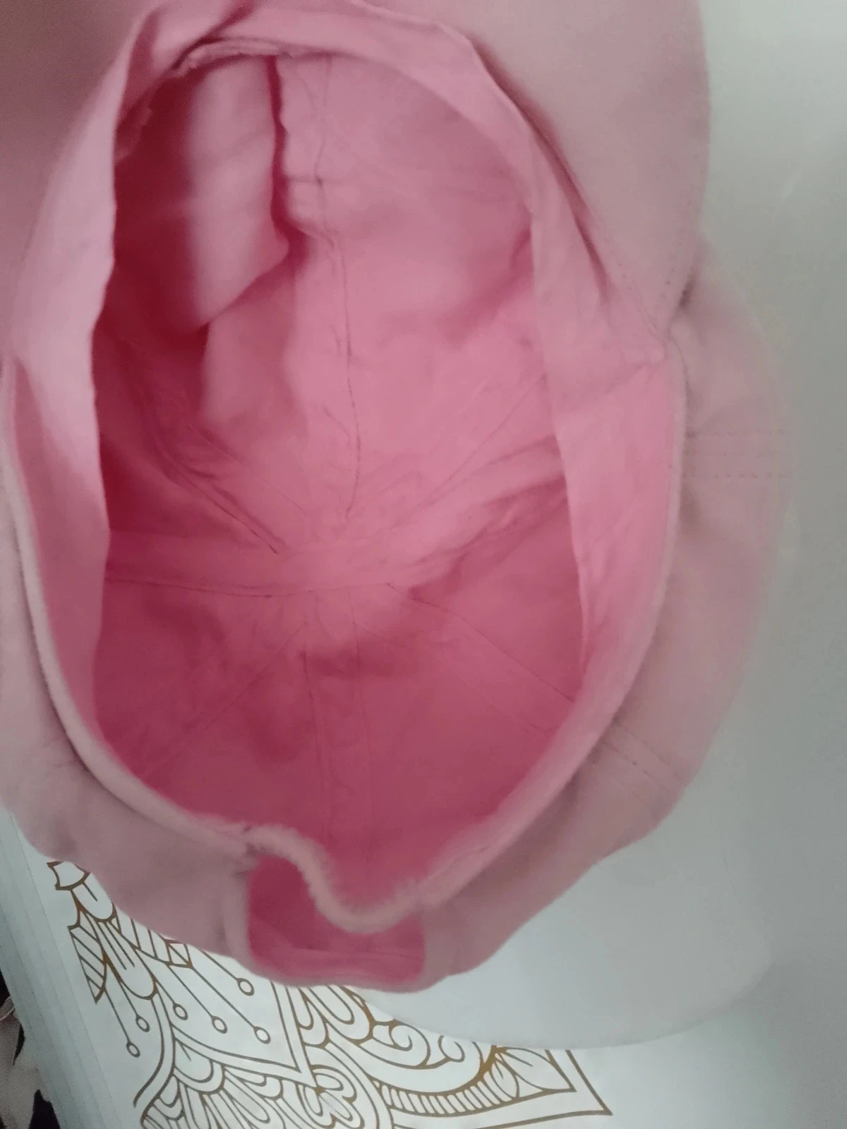 Casquette gavroche rose en suédine bohème – photo 2